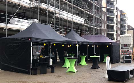 barbecue bbq op het bedrijventerrein