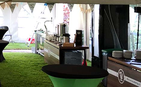 Verhuur en catering op locatie voor koffie en thee bij Mercurius Catering