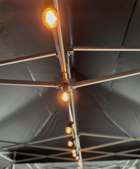 Verhuur en aanleggen van verlichting Mercurius Catering